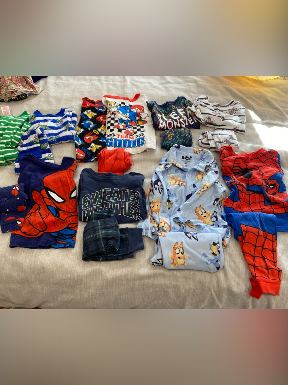 Old Navy Kids Mixed Character Pajama Set - Blue, Red, Navy, Light Blue